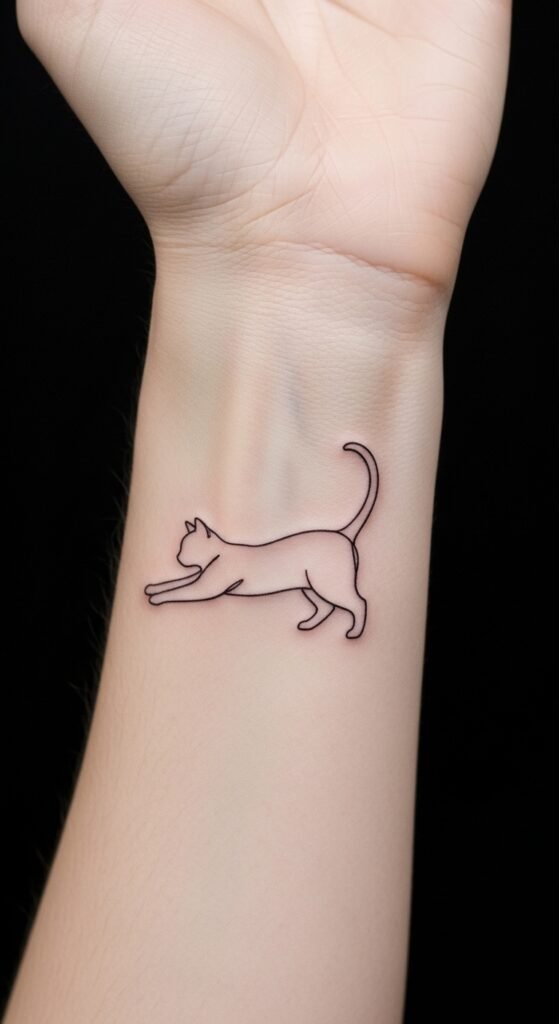Minimalist Cat Outline
