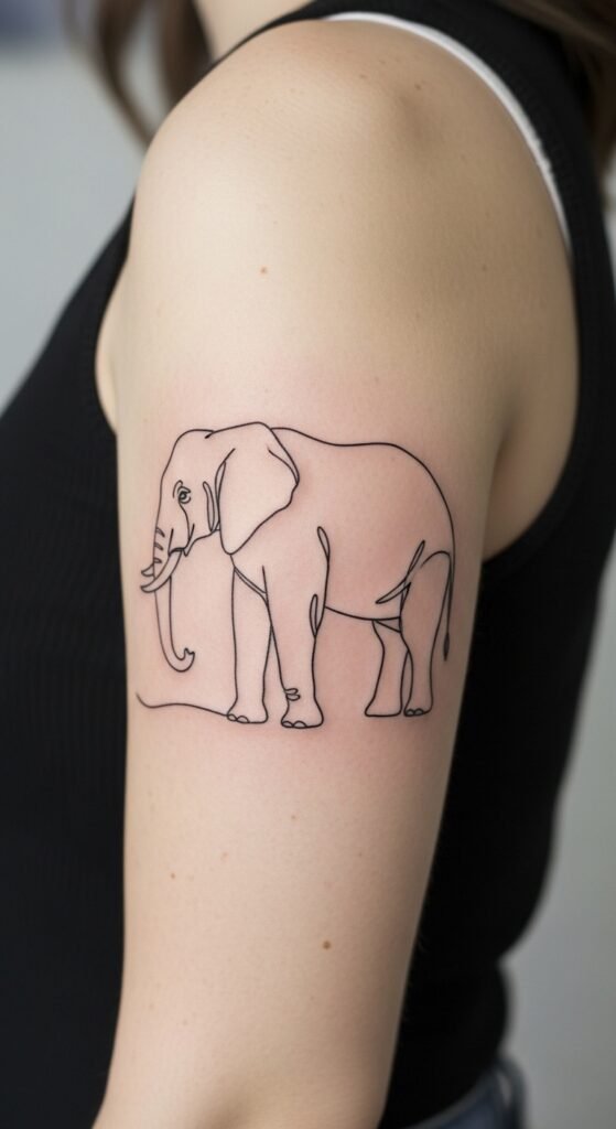 Single Line Elephant
