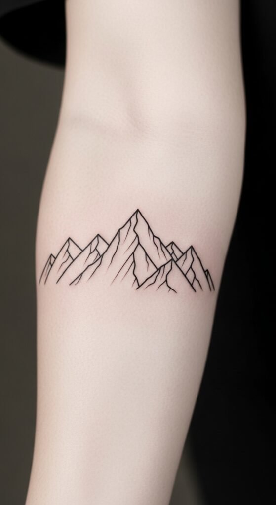 Minimalist Mountain Silhouette