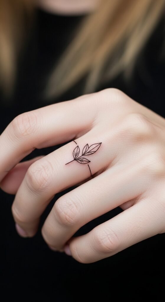 Minimalist Leaf Outline