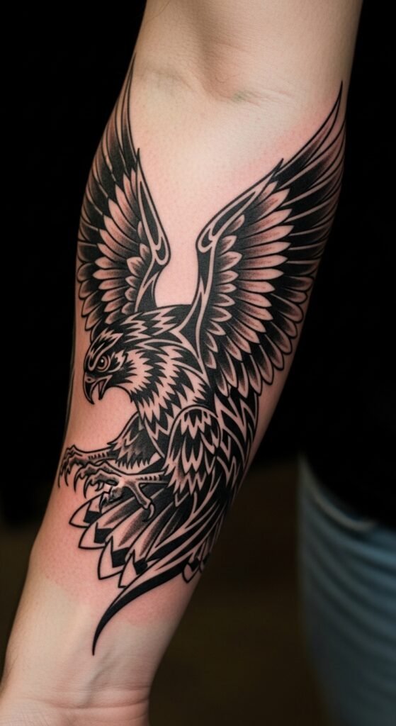 The Tribal Falcon Tattoo