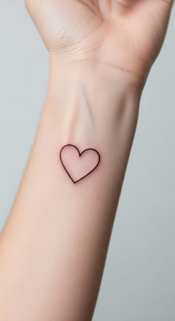 Minimalist Heart Tattoo