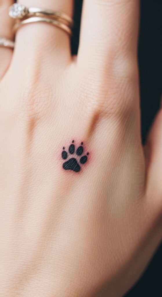 Tiny Paw Print Tattoo