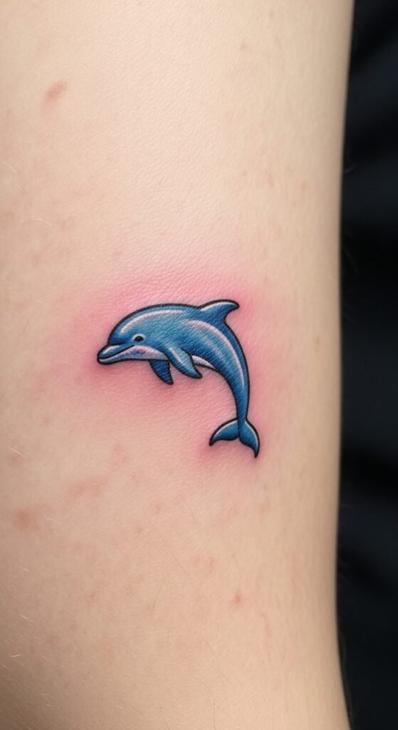 Tiny Dolphin Tattoo
