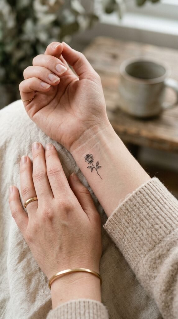 Tiny Rose Tattoo
