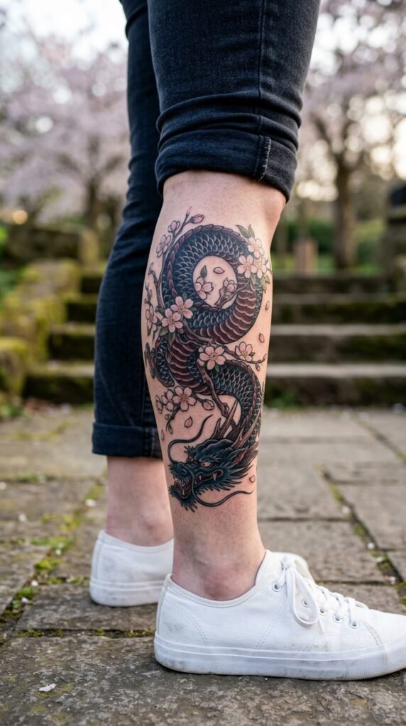 The Dragon and Cherry Blossoms