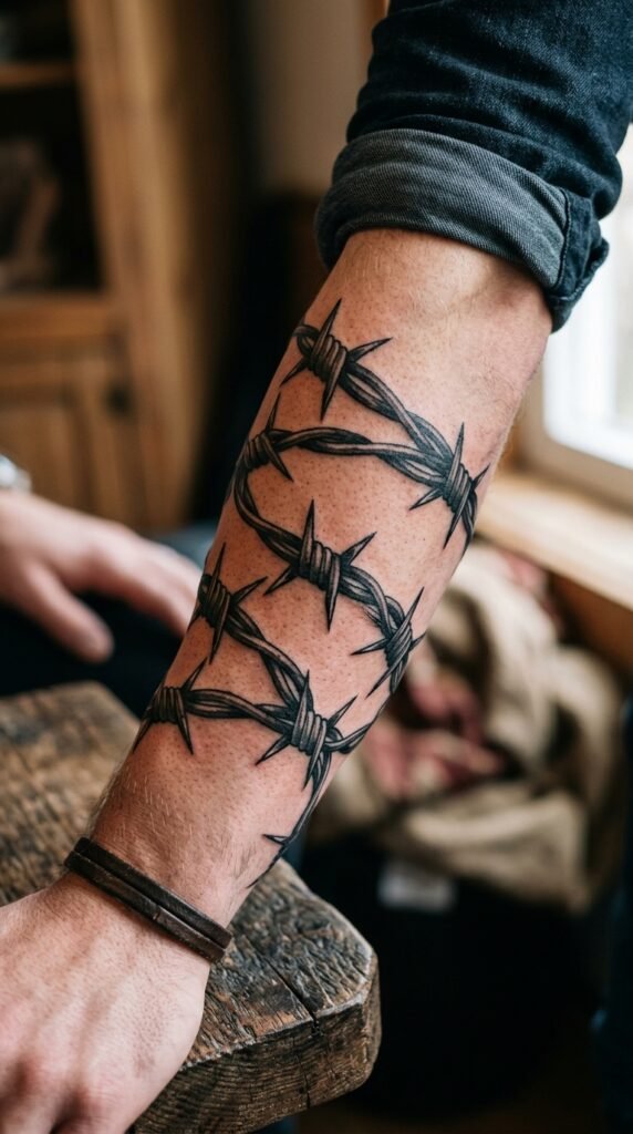 Barbed Wire and Chains