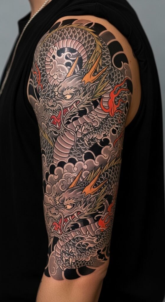 Japanese dragon tattoo